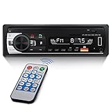 NHOPEEW Bluetooth Stereo Car Stereo mit FM/TF/USB/EQ/AUX-in, 1 din Autoradio mit Fernbedienung