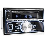 XOMAX XM-2CDB622 Autoradio mit CD-Player, Bluetooth, RDS Radio Tuner, 7 Farben einstellbar (Rot,...